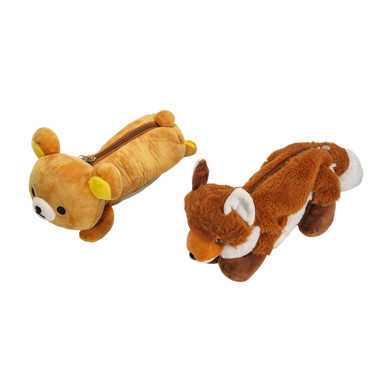 Flauschige Plüschhüllen mit Bär und Fuchs