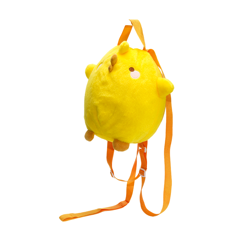 Runder gelber Tierplüschrucksack