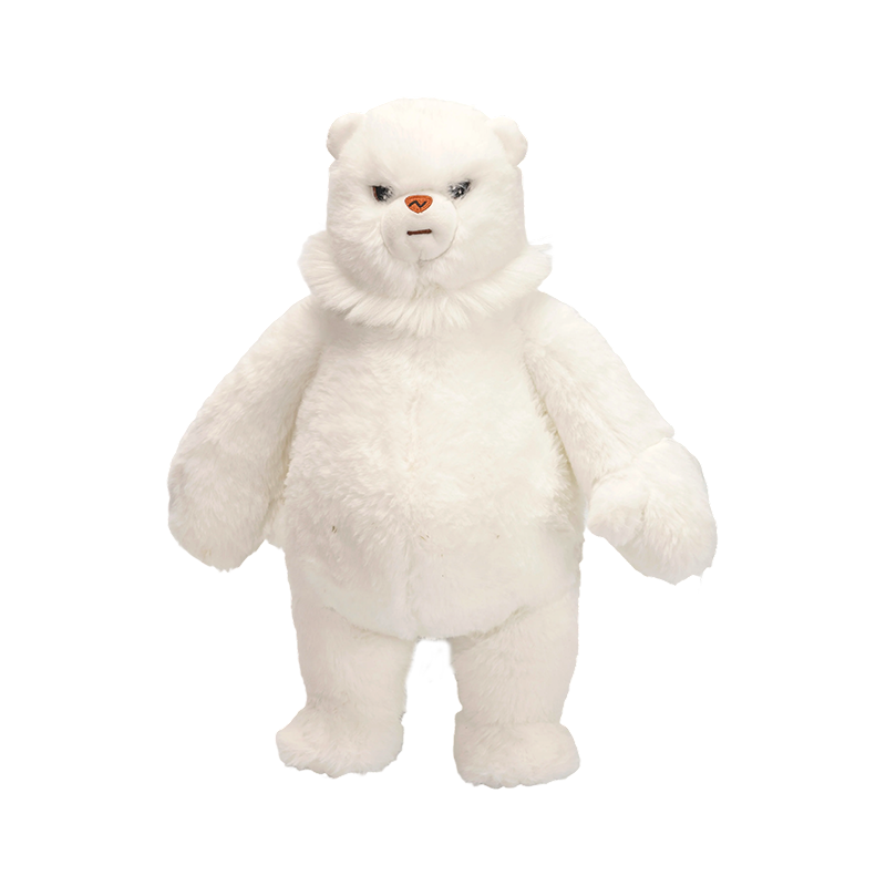Entzückende stehende weiße Eisbären-Plüschtiere