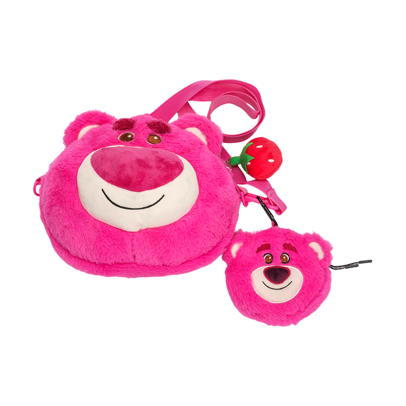 Entzückender rosa Bären-Plüschrucksack