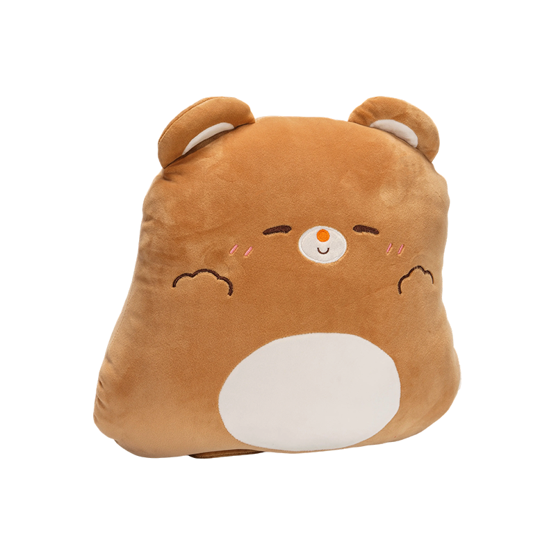 Braunbär-Plüschkissen