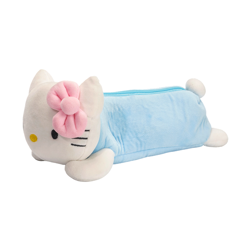 Federmäppchen aus Plüsch mit Kitty-Gesicht