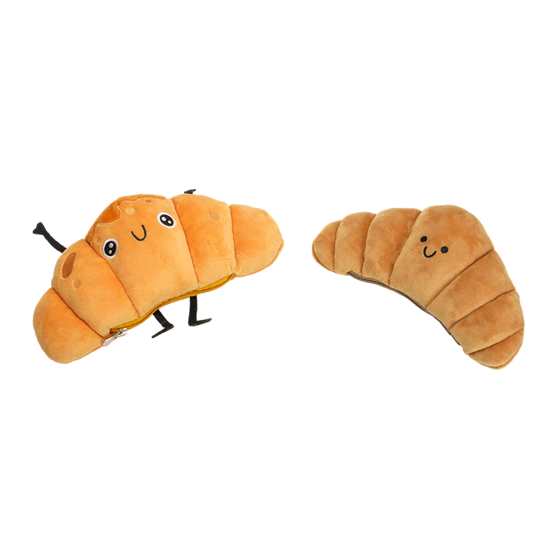 Plüschhüllen mit Croissant-Gesicht