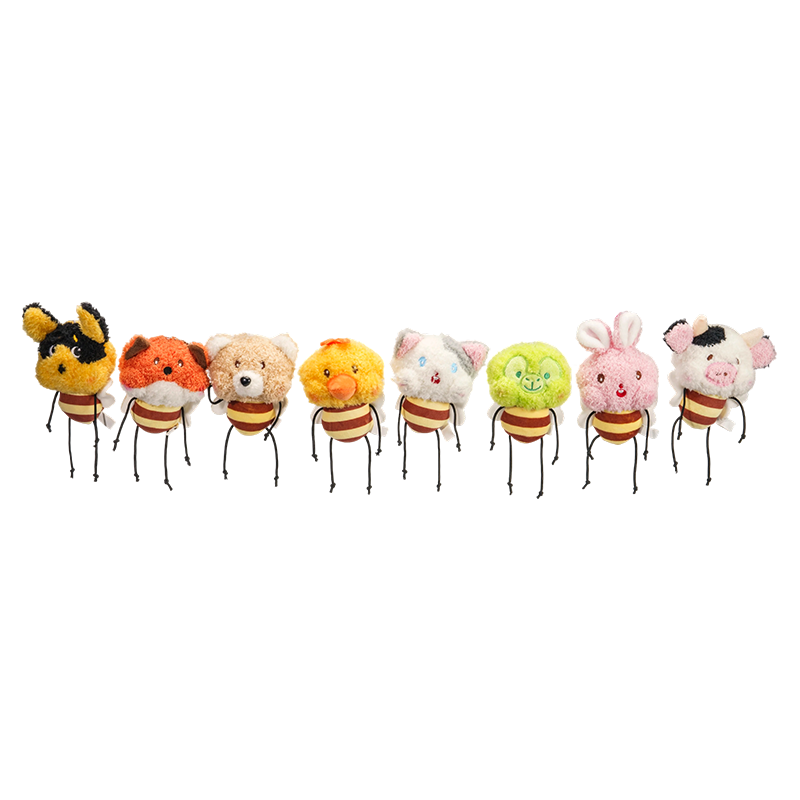 Bunte Insekten-Plüsch-Schlüsselanhänger