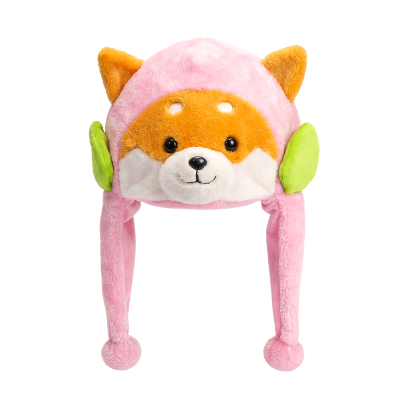 Rosa schöne Shiba Inu Plüschmütze