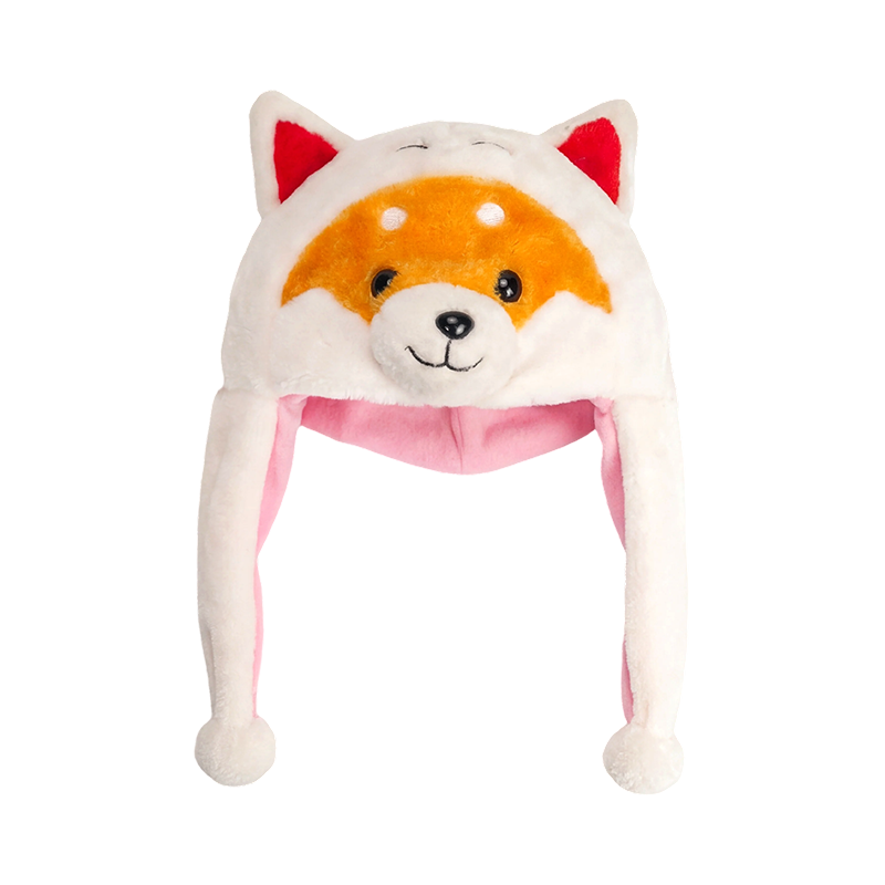 Weißer Hundeplüschhut