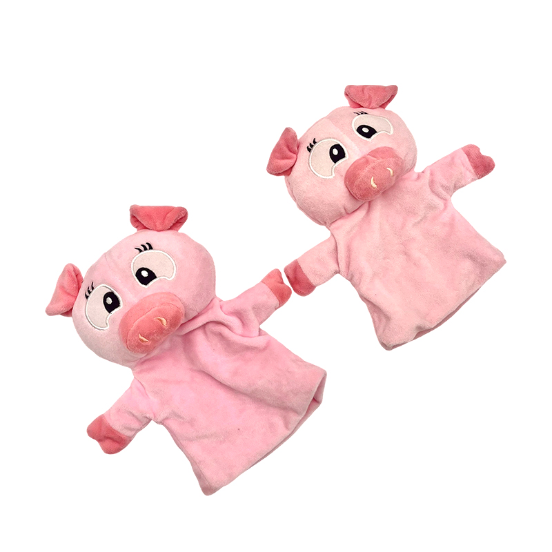 Zwillings-Schweinchen-Plüsch-Fingerpuppen Zwillings-Schweinchen-Plüsch-Fingerpuppen